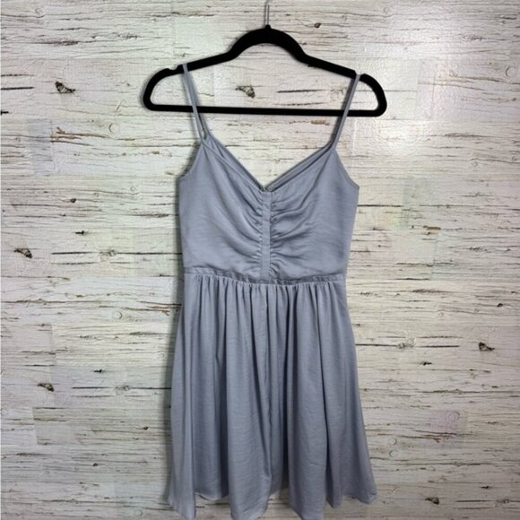 Banana Republic blue Ruched Midi dress size 2 with pockets - Picture 1 of 8